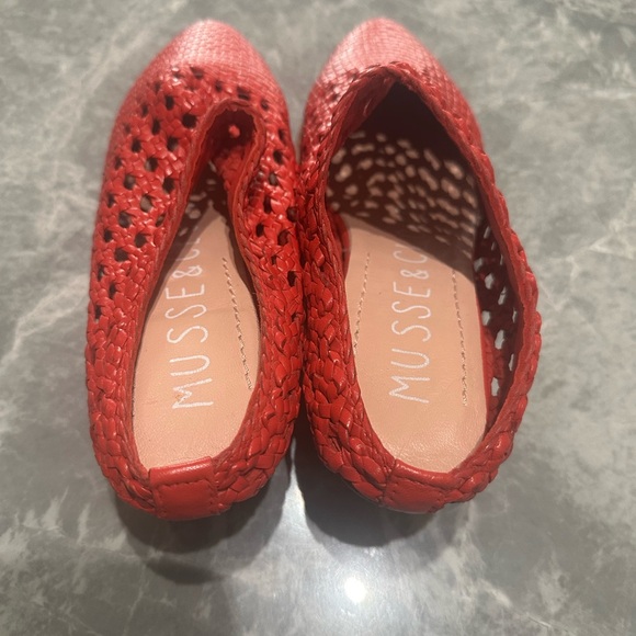 Musse & Cloud  Zipi Braided Slide Mules - Tan Leather, US 7 / EUR 38 * Sandals - Picture 4 of 7